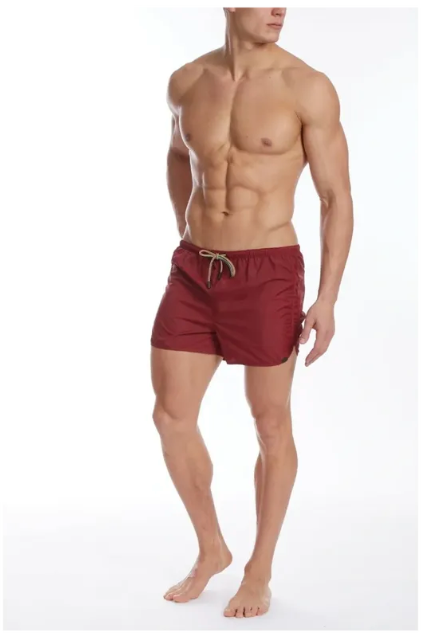 Christian Audigier Low Waist Swim Shorts, Waist Tie and Side Pockets.