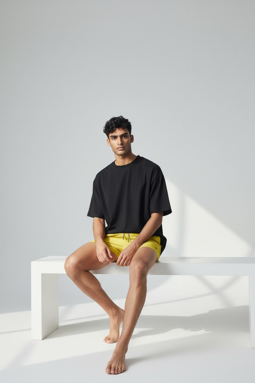 Christian Audigier Low Waist Swim Shorts with waist tie. BMS619-0009M