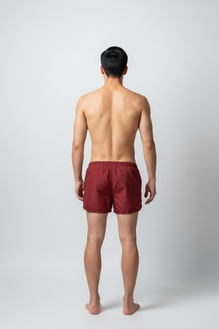 Christian Audigier Low Waist Swim Shorts, Waist Tie and Side Pockets. BMS6190008M