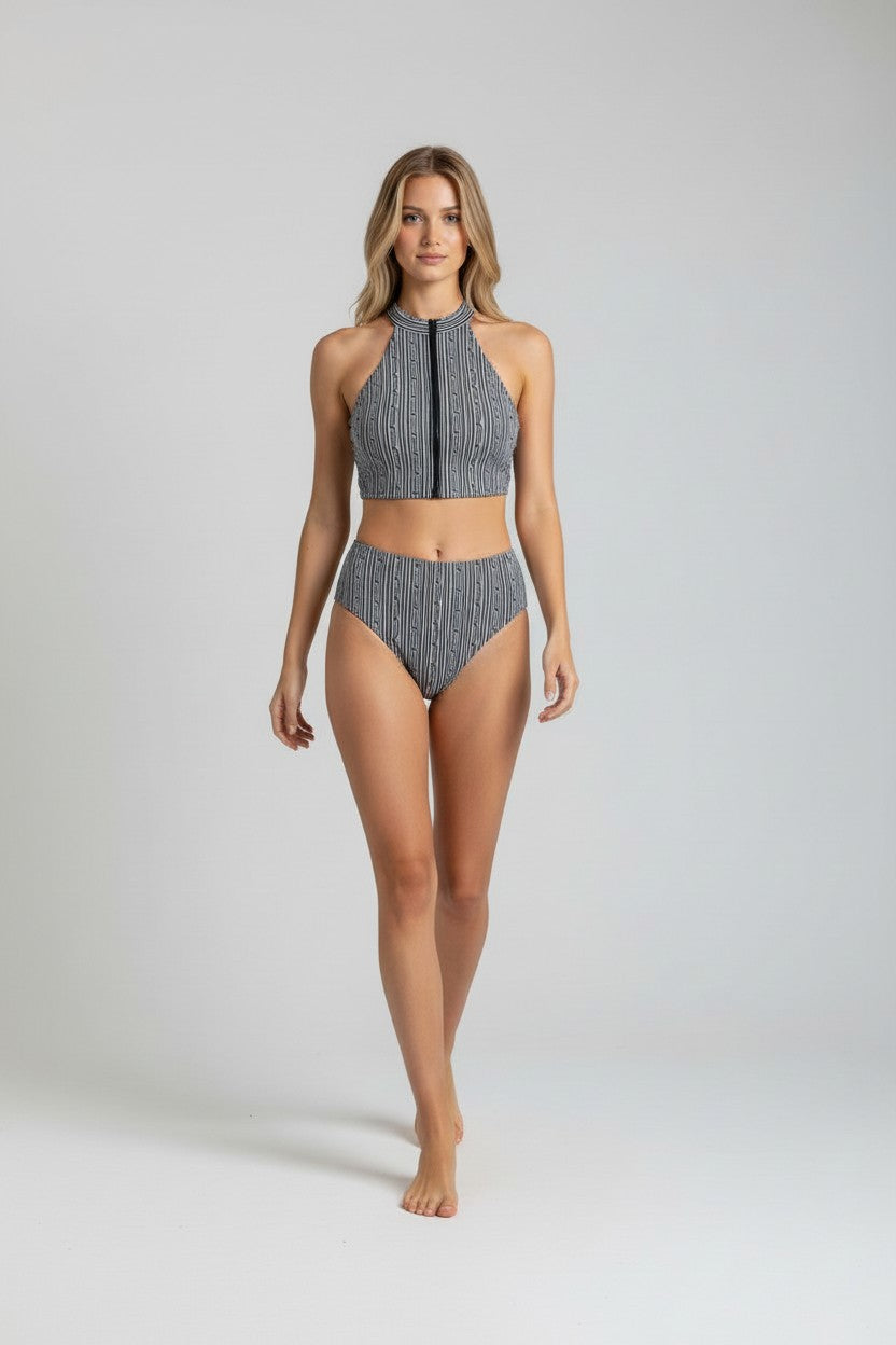 2 piece Tankini Icon print swimsuit CASW22T011